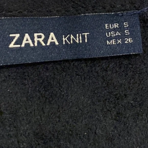 ZARA Black Vegan Leather Skirt Size Small - Picture 8 of 12